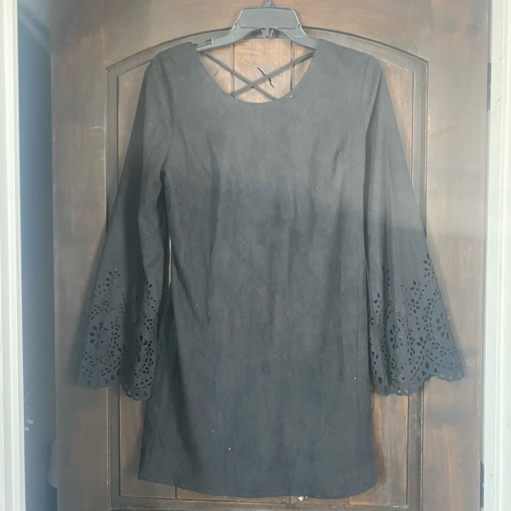 Women’s black suede dress. Size medium